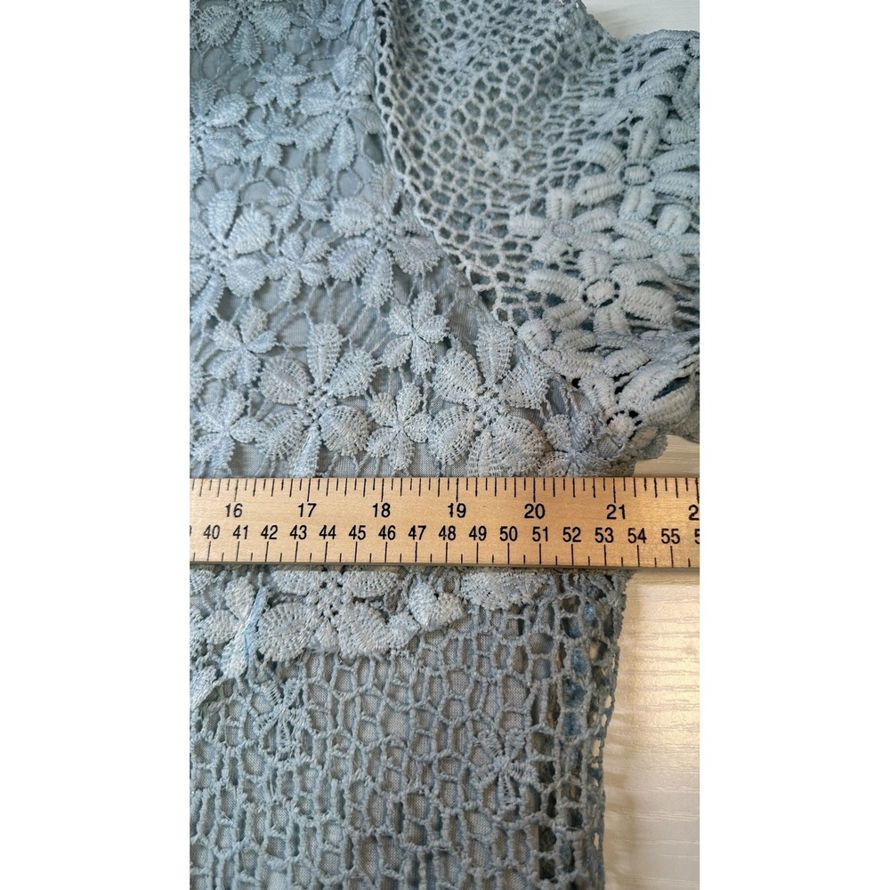 Simply Couture Crochet Floral Dress Womens Sz 3X Teal Boho Lining New With Tags - Picture 8 of 8